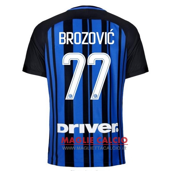nuova maglietta inter milan 2017-2018 brozovic 77 prima